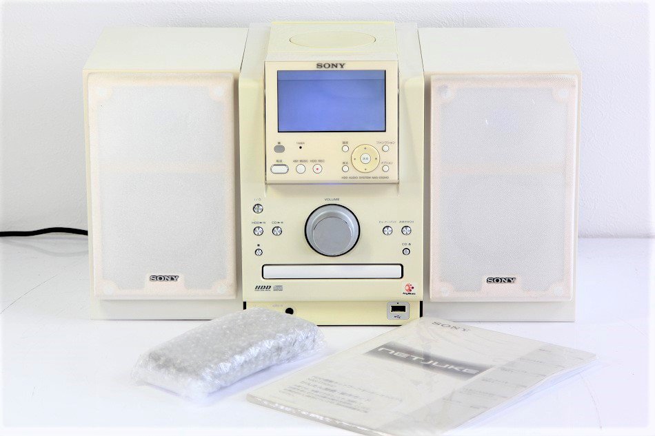 スマホ/家電/カメラC SONYソニー HDDコンポ CD／ラジオ NETJUKE NAS-D50HD ホワイト オーディオ HDD容量80GB
