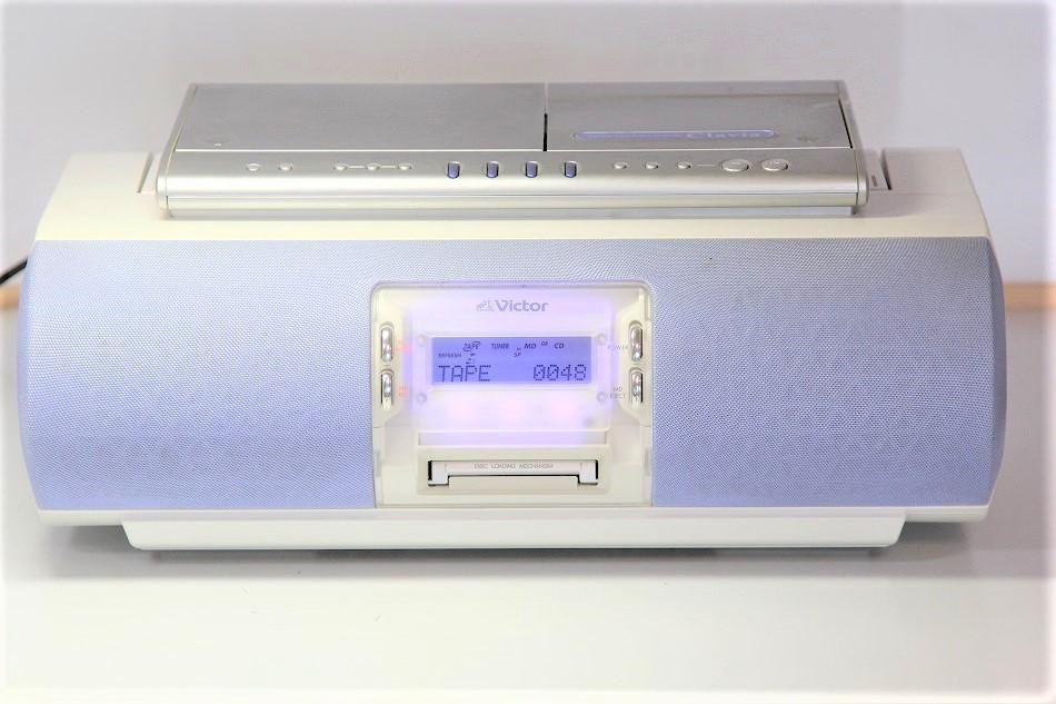 完動品 Victor RC-X5MD CD/MD/TAPE/RADIO コンポ - ポータブルプレーヤー