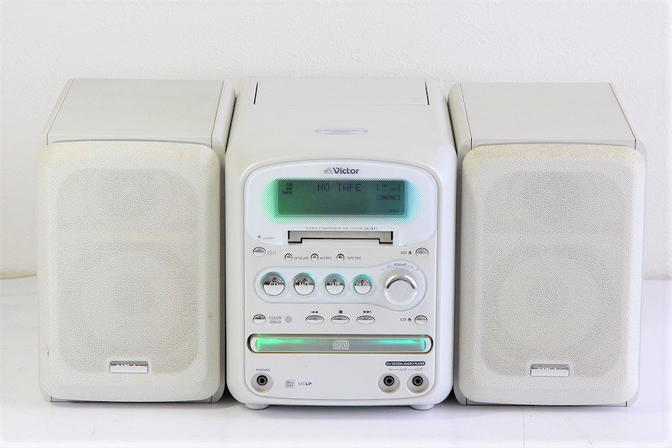 Victor CD MD カセット ラジオ コンポ CA-UXQX1-W-