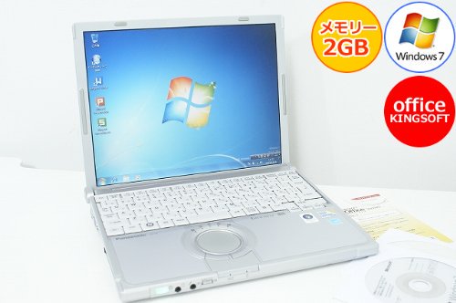 CF-T8｜中古ノートパソコン Windows7 B5 無線LAN レッツノート パナソニック 松下 Panasonic  Core2Duo-1.40GHz メモリ2GB 160GB Windows7搭載 12.1型 1024x768 リカバリ付 MRR office付き 