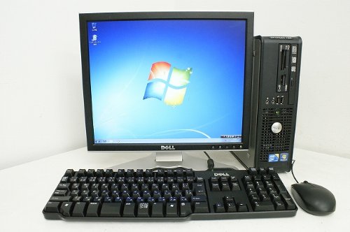 【型番】｜中古デスクトップパソコン 本体のみ Windows7 DELL デル OptiPlex 780 SFF Celeron  E3400-2.60GHz 2GB 250GB DVD-ROM Windows7搭載 リカバリ付 office付き オフィス付き(open ...