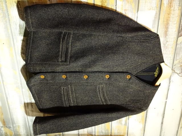 FREEWHEELERS ”STEVEDORE” COAT（GRAINED CHARCOAL STRIPE×NAVY） - OLD STAND UP