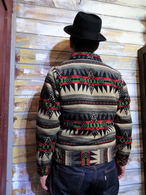 Dapper’s LOT1281 ”Native Pattern Blanket A-1 Type Jacket”（BLACK） - OLD  STAND UP