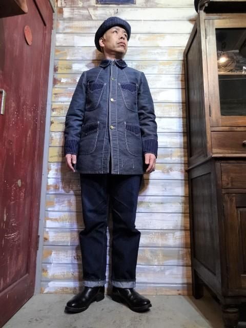FREEWHEELERS ”KING SNIPE” （NAVY IRONCLAD STRIPE×INDIGO WABASH