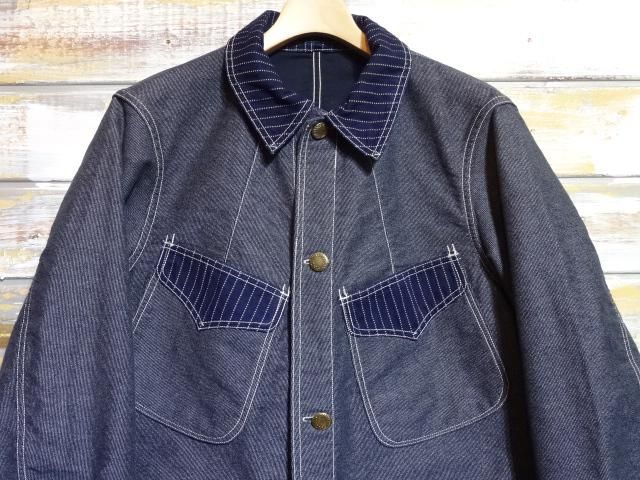 FREEWHEELERS ”KING SNIPE” （NAVY IRONCLAD STRIPE×INDIGO WABASH