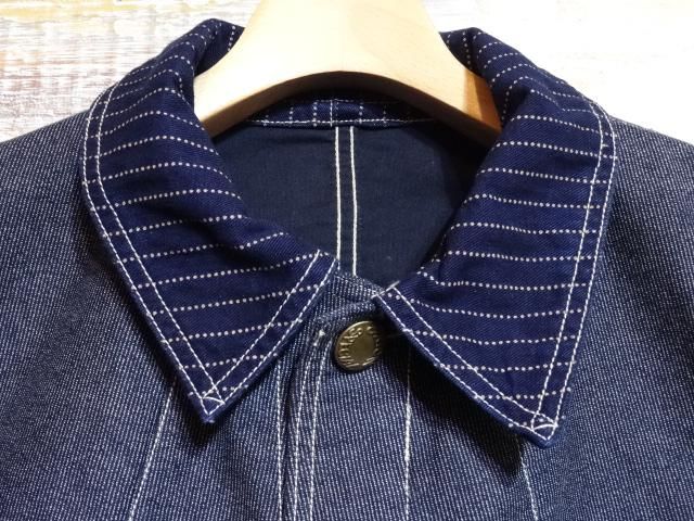 FREEWHEELERS ”KING SNIPE” （NAVY IRONCLAD STRIPE×INDIGO WABASH