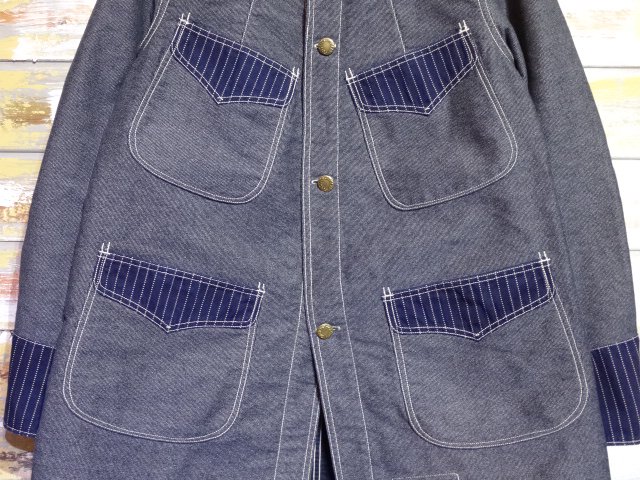 FREEWHEELERS ”KING SNIPE” （NAVY IRONCLAD STRIPE×INDIGO WABASH STRIPE） - OLD  STAND UP