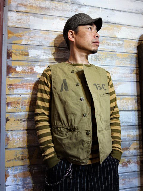 FREEWHEELERS LIBERATOR ”Army Ground ForceC Crew”KHAKI BEIGE   OLD  STAND UP