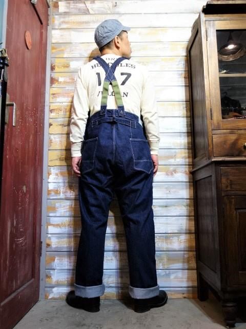 FREEWHEELERS ”SILVER HAMMER” BIB OVERALLS （13oz INDIGO DENIM