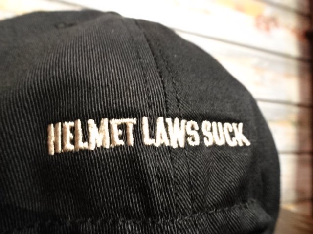 FREEWHEELERS ”HELMET LAWS SUCK” TRUCKER CAP （BLACK） - OLD STAND UP