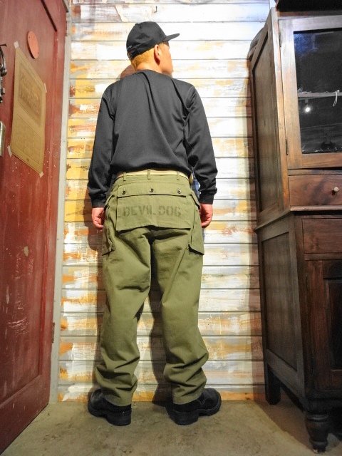 FREEWHEELERS ”U.S.M.C DEVIL DOG” M-1944 TROUSERS（OLIVE） - OLD STAND UP