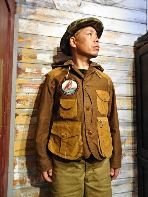 FREEWHEELERS ”BUBO SPORT TOGS” TIMBER BEAST COAT（DARK BROWN×CAMEL） - OLD  STAND UP