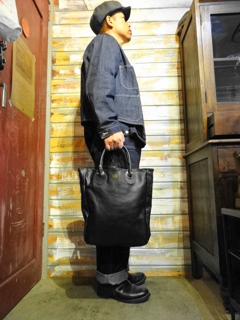 Dapper’s Lot1609 ”Horsehide Leather Tote Bag” （BLACK） - OLD STAND UP