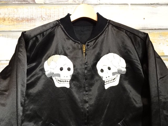 Dapper’s LOT1589 15th Anniv. Limited Edition ”Skull Bone Souvenir  Jacket”（BLACK×BLACK） - OLD STAND UP