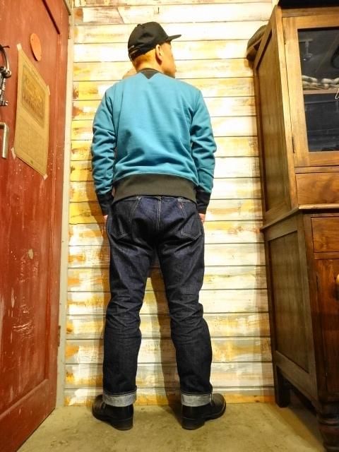 FREEWHEELERS ”LIONS” ATHLETIC SWEAT SHIRT （SAX×SOOT BLACK