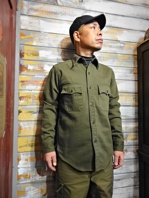 FREEWHEELERS ”ARMY OFFICER SHIRT”（OLIVE DRAB） - OLD STAND UP