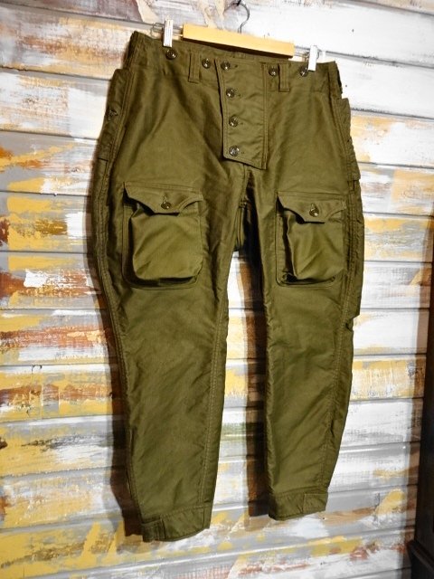 FREEWHEELERS ”S-3” FLYING TROUSERS （ARMY GREEN） - OLD STAND UP