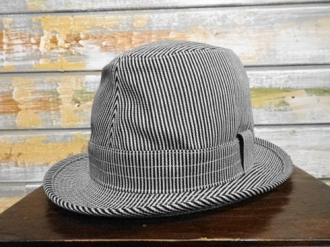 Dapper's LOT1636 ”Curled Brim Classic Hat” （8oz HICKORY STRIPE