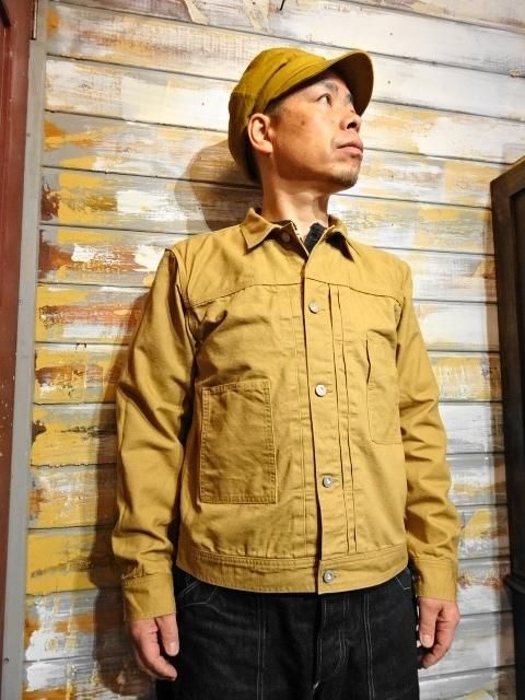 FREEWHEELERS ”GLAZIER” WORK JACKET （YELLOW BROWN） - OLD