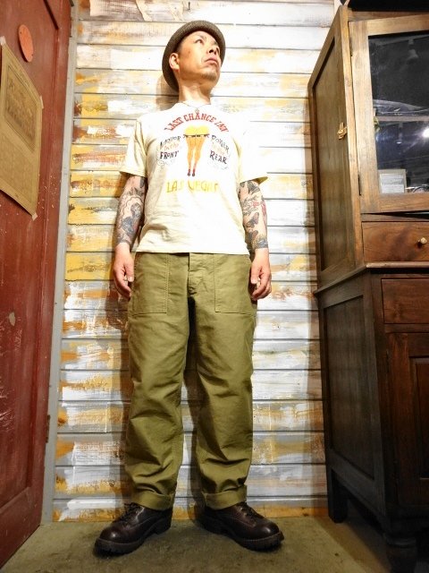 FREEWHEELERS ”MILITARY UTILITY TROUSERS” （KHAKI BEIGE） - OLD