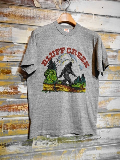 FREEWHEELERS BLUFF CREEK ”BIGFOOT” T-Shirt （MIX GRAY） - OLD STAND UP