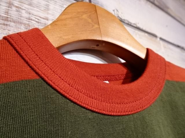 FREEWHEELERS ”HORIZONTAL STRIPED” SET-IN LONG SLEEVE T-SHIRT