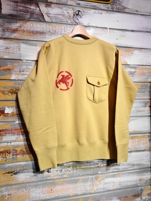 FREEWHEELERS ”PUNP JOCKEY” POCKET SWEAT SHIRT（DRY BEIGE） - OLD