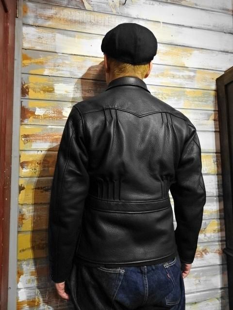 30's Style Horsehide Leather Sports Jacket LOT1737 BROWN(茶