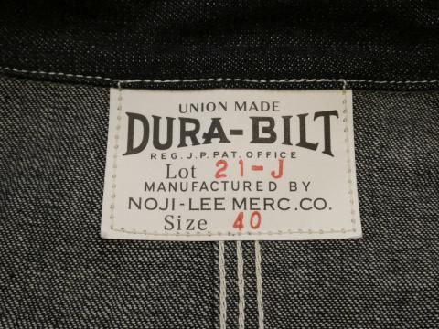 DURA-BILT ダッパーズ 新品未使用 40 楽天市場】【実名復刻】DURA-BILT (デュラビルト) Service Coat