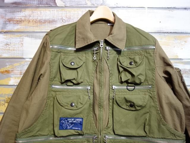FREEWHEELERS ”ANGLER” JACKET (KHAKI BEIGE×OLIVE GREEN FREEWHEELERS ”ANGLER” JACKET (KHAKI BEIGE×OLIVE GREEN