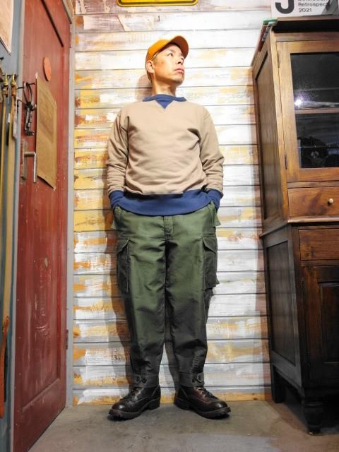 FREEWHEELERS ”GROUND CREW TROUSERS”（OLIVE GREEN） - OLD