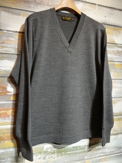 FREEWHEELERS ”V-NECK SWEATER” GRAY HERTHER - OLD STAND UP