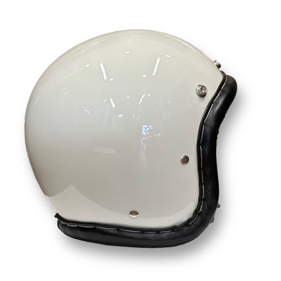 再入荷無し】 DRAGSTER LEATHER TRIM HELMET WHITE - ホームページから新ショッピングサイトをご覧ください