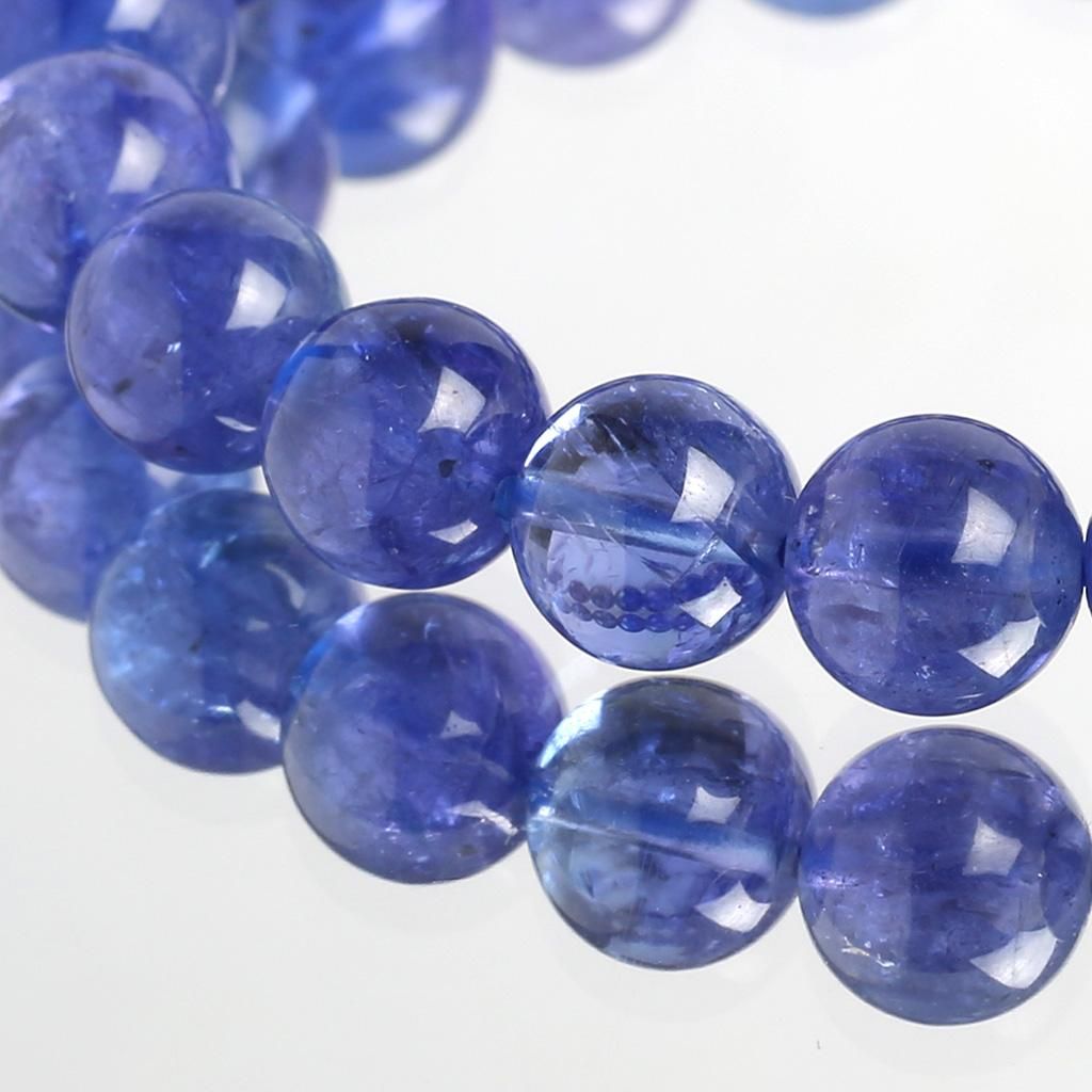 タンザナイト　ブレス タンザナイト ブレスレットバイカラー AAAAA 8mm 鑑別書付き 12