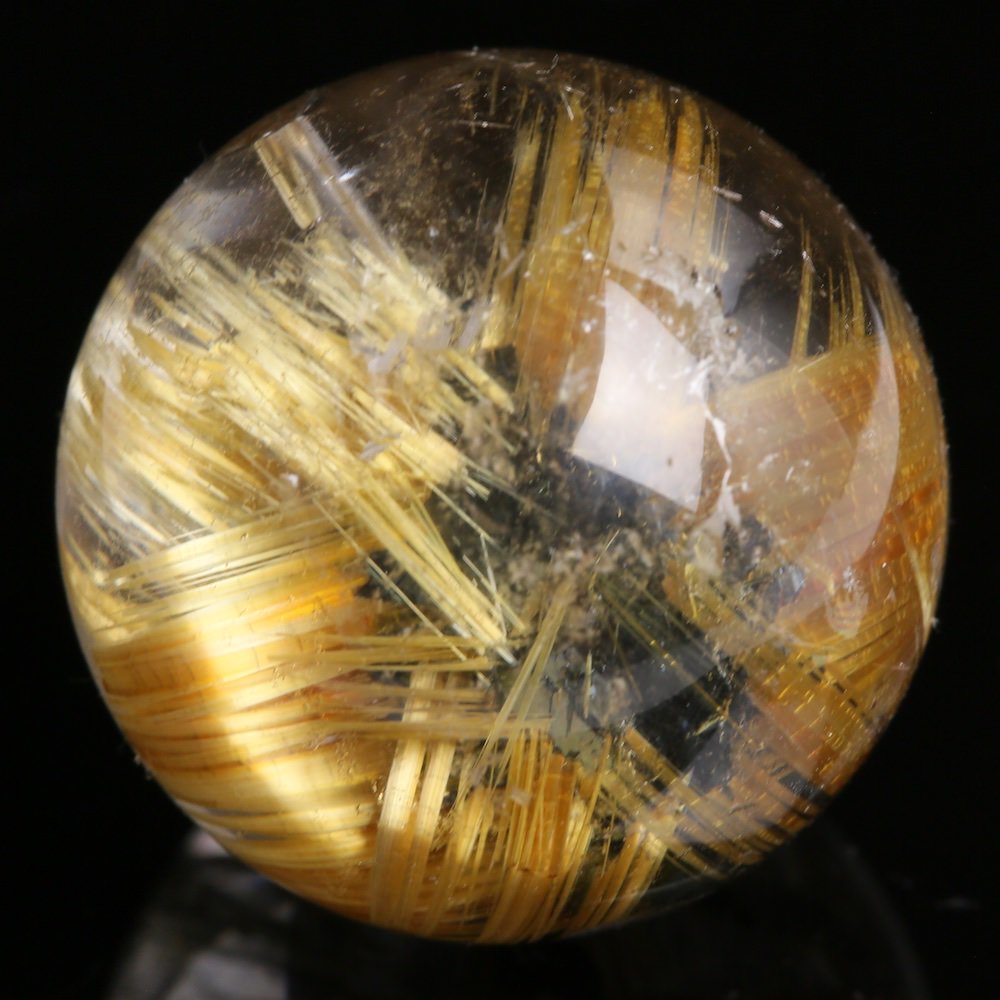 太陽放射ルチルクォーツ ビーズ 23.2mm #FG003C - プレミアム天然石 