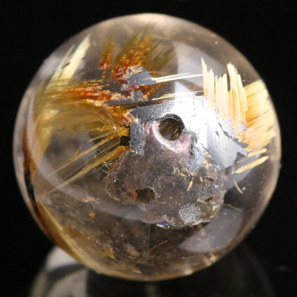 ★天然石★太陽放射ルチル 超入手困難な品質/中まで覗き込める水晶の透明度/力強い太陽放射