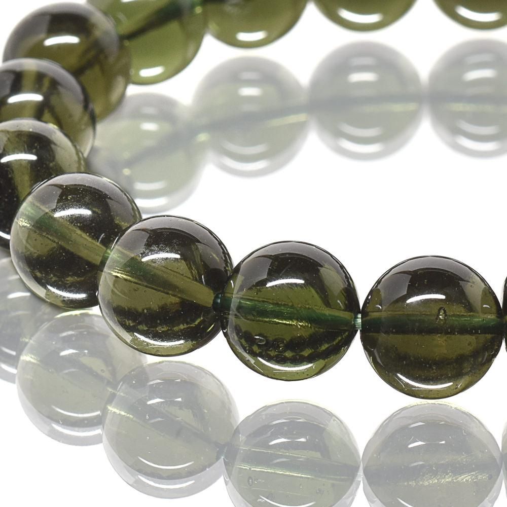 モルダバイト ブレスレット モルダバイト 高品質 ブレスレット 8mm 18cm メンズ M