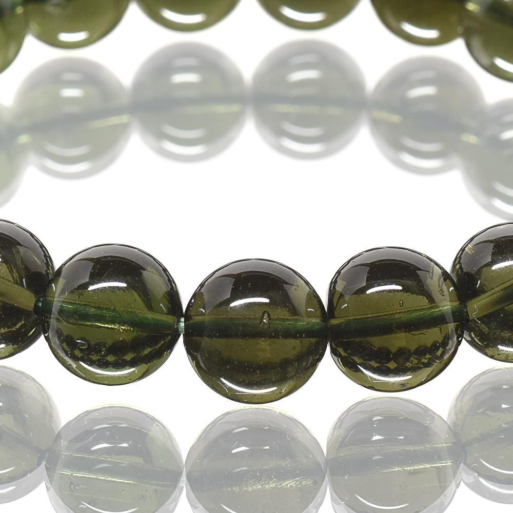 プレミアム] モルダバイト ブレスレット 10.5mm #HC346 【鑑別