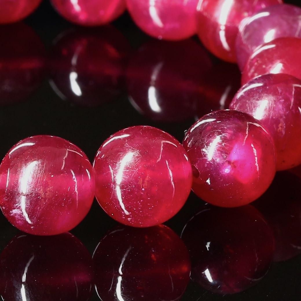 プレミアム] ルビー ブレスレット 12.5mm #CHF034 - プレミアム天然石