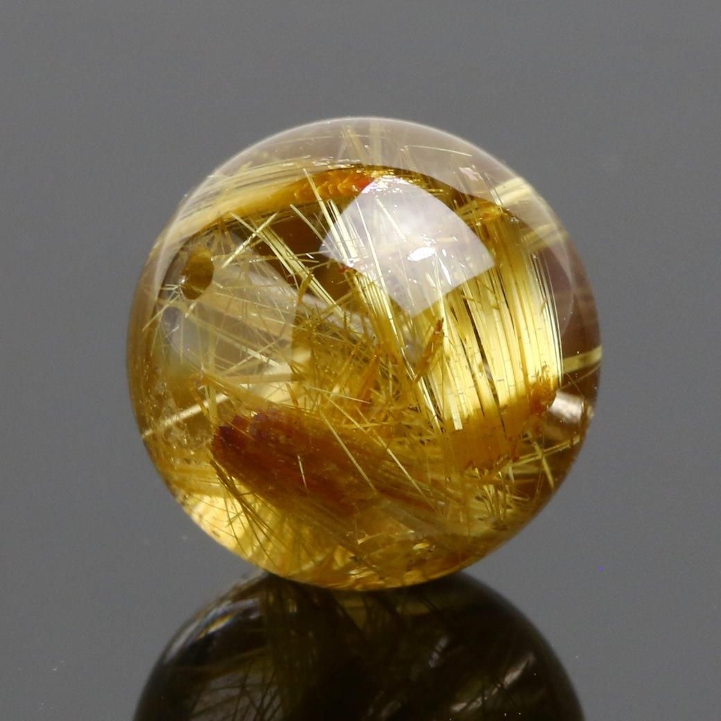 タイチンルチルクォーツ ビーズ 14.5mm #BZ222 - プレミアム天然石専門