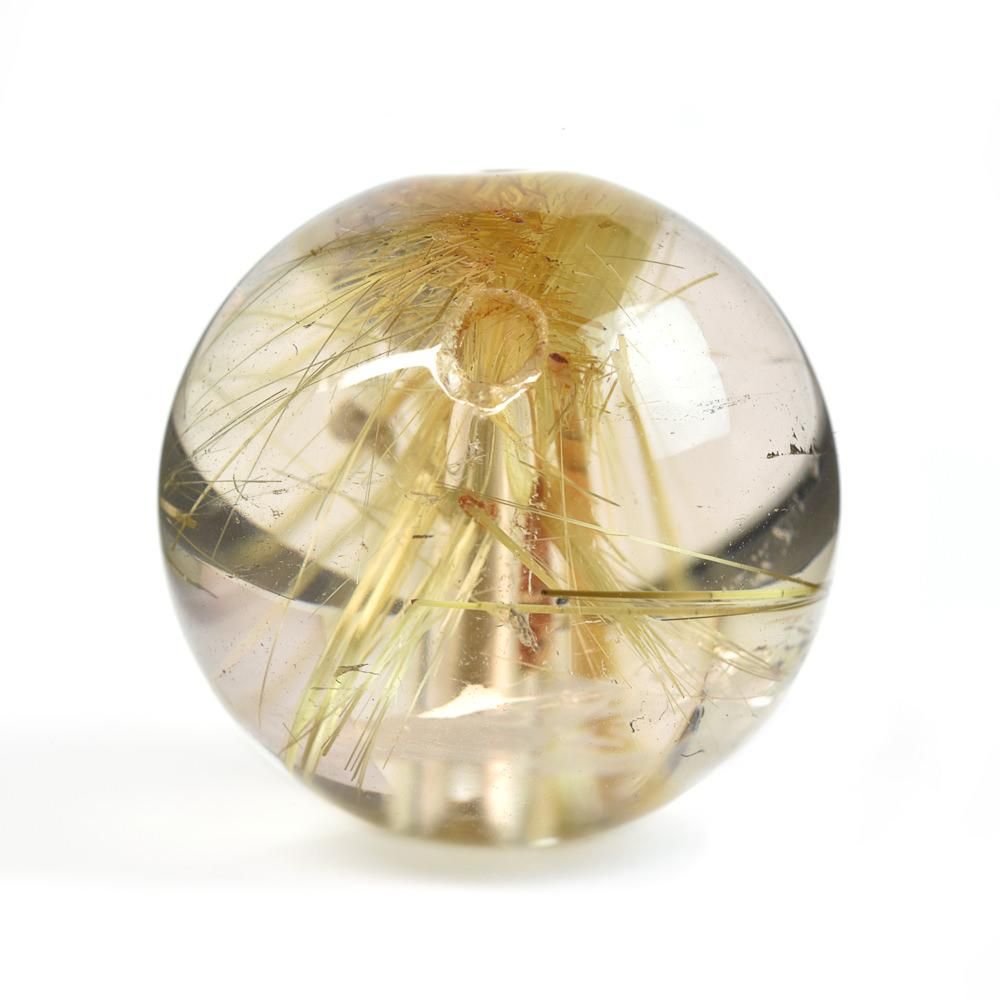 MIXルチルクォーツ12.5mm 12.5mm太陽ルチル(ヘマタイト/ルチル)】ルチルクォーツ 12.5mm玉