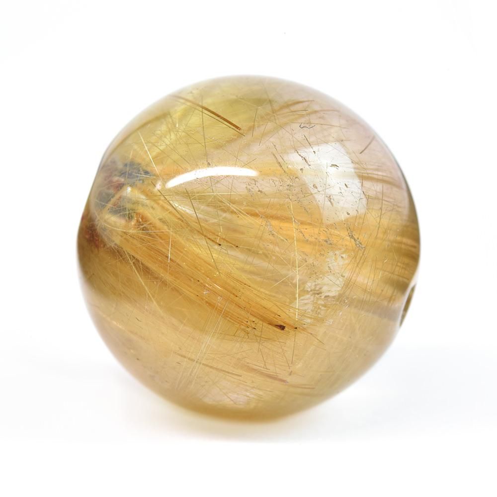 ゴールドルチルクォーツ ビーズ 12.6mm #BZ257 - プレミアム天然石専門