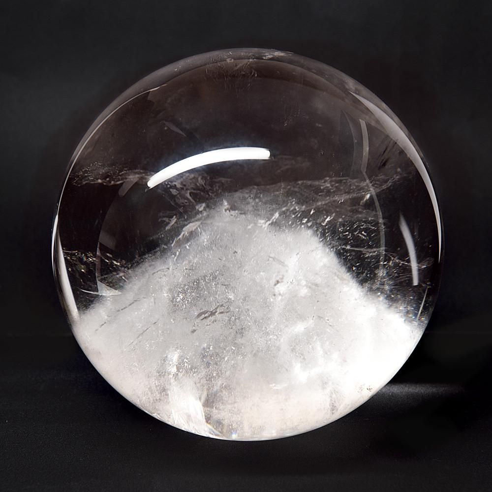 丸玉（ファントムクォーツ白） オーナー秘蔵] ホワイトファントムクォーツ 丸玉 120mm #JJ102