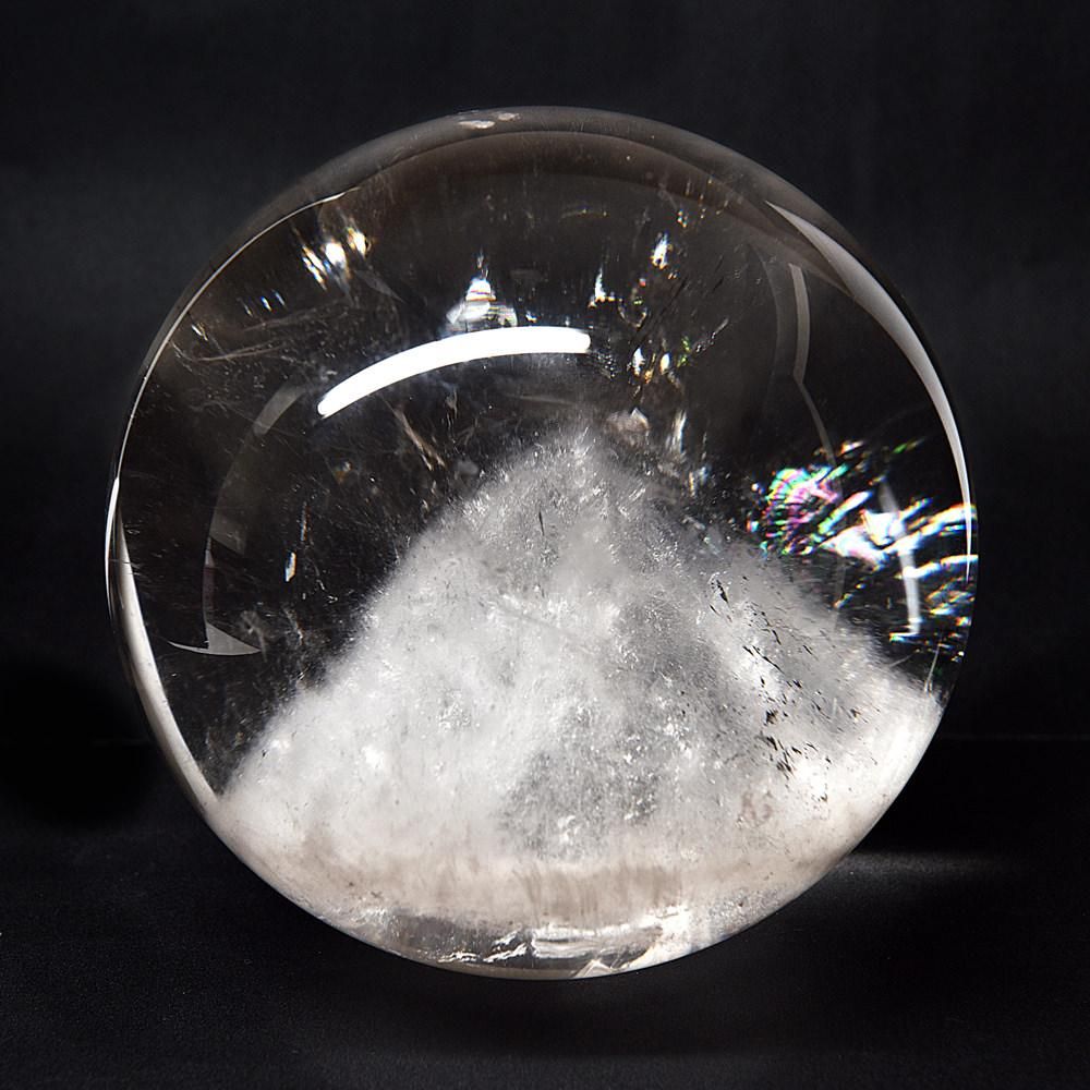 丸玉（ファントムクォーツ白） オーナー秘蔵] ホワイトファントムクォーツ 丸玉 120mm #JJ102