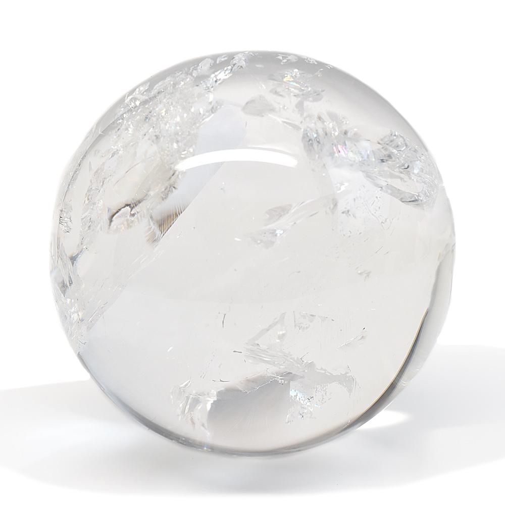 アイリスクォーツ 丸玉 78mm #JK202 [鑑別書付] - プレミアム