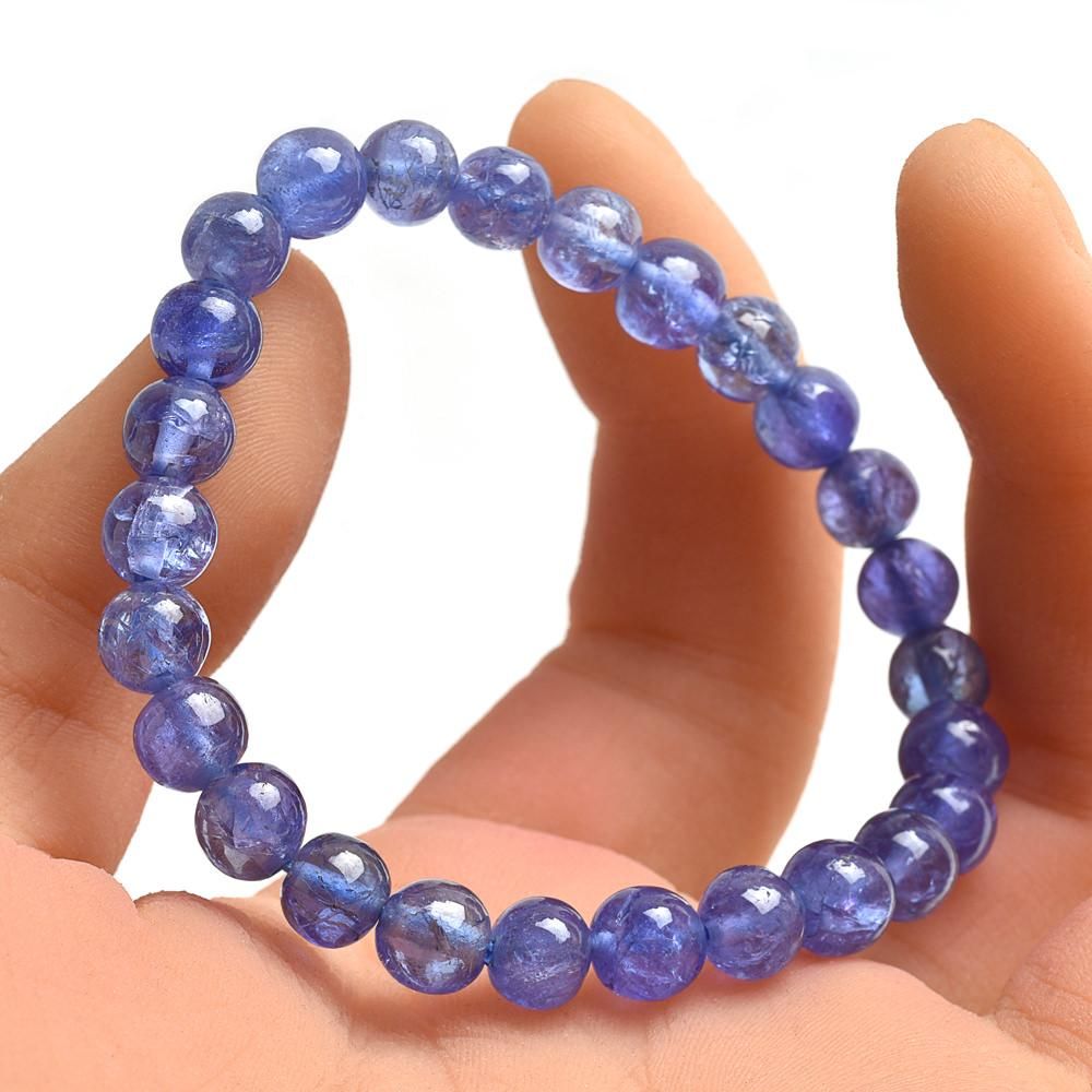 タンザナイト ブレスレット 7mm 高品質++]タンザナイトブレスレット（約7mm玉） - 埼玉県吉川市