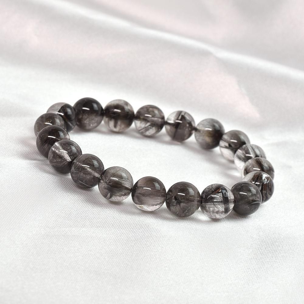 プラチナルチルクォーツ ブレスレット 10mm #FL243 - プレミアム