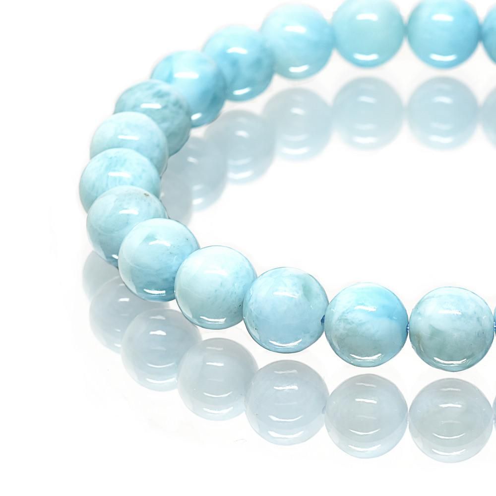 ラリマー ブレスレット 7.5mm #KG585 - プレミアム天然石専門店