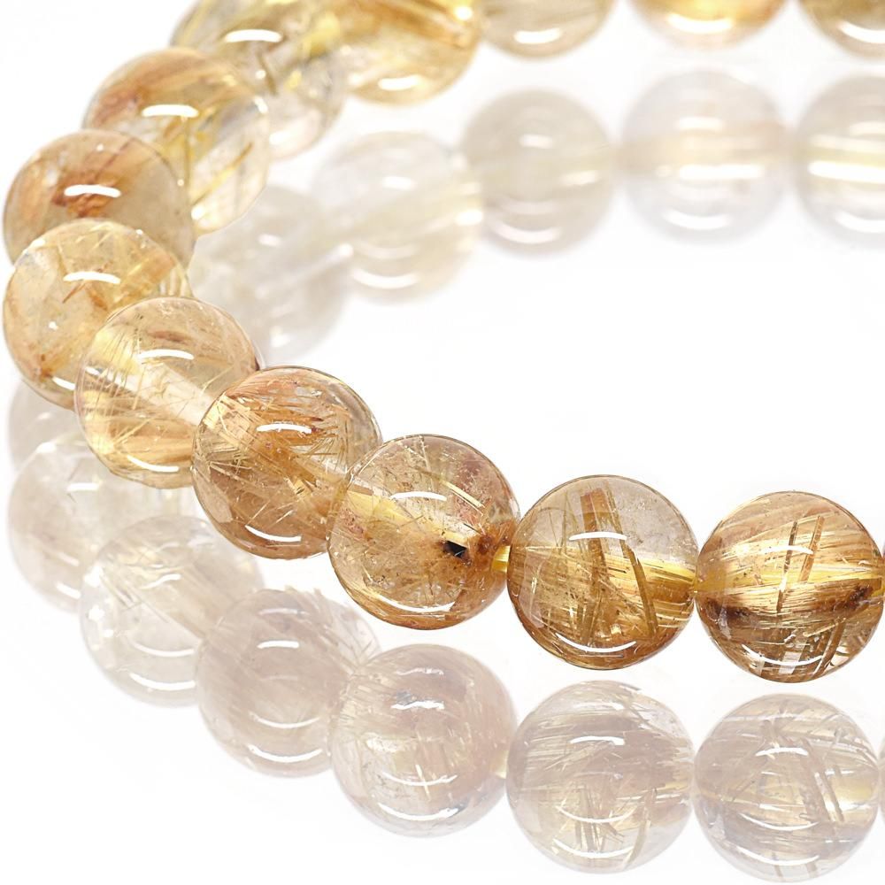 ゴールドルチルクォーツ ブレスレット 8-8.5mm #KL148