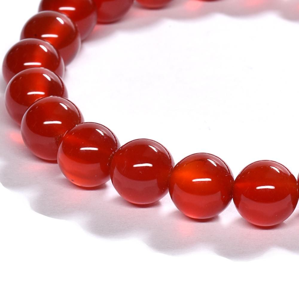 定番][7月の誕生石] カーネリアン（紅玉髄）ブレスレット 8mm
